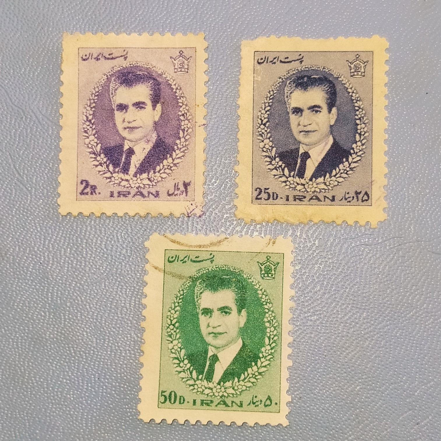 سه تمبر زیبا سری دوازدهم پستی