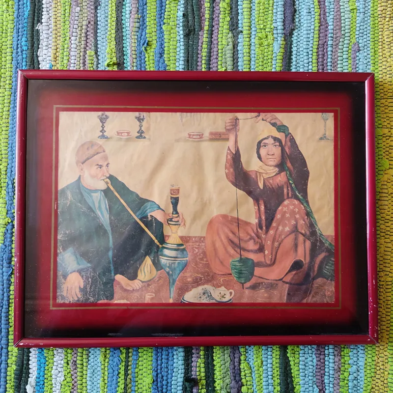 تابلو پیرمرد و پیرزن روستایی