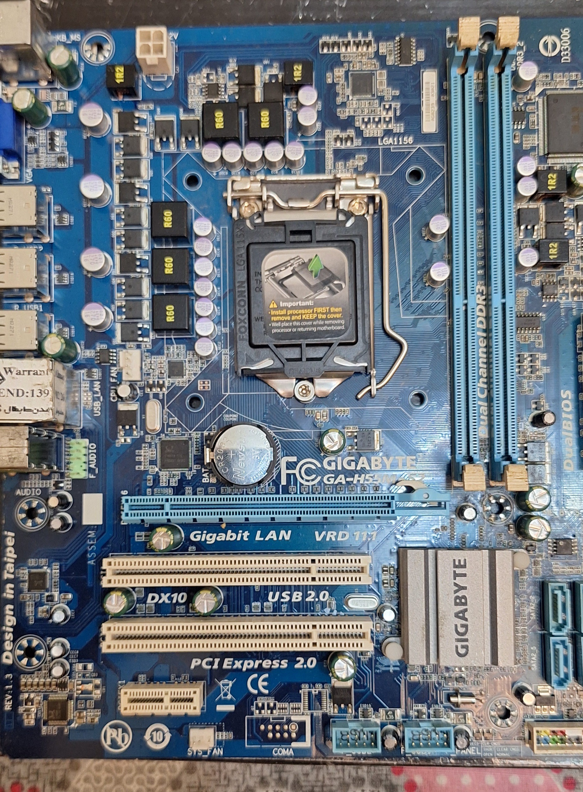 مادربرد گیگابایت مدل H55M-S2 سوکت 1156