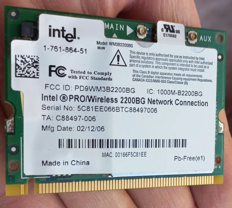 کارت وایرلس WM3B2200BG