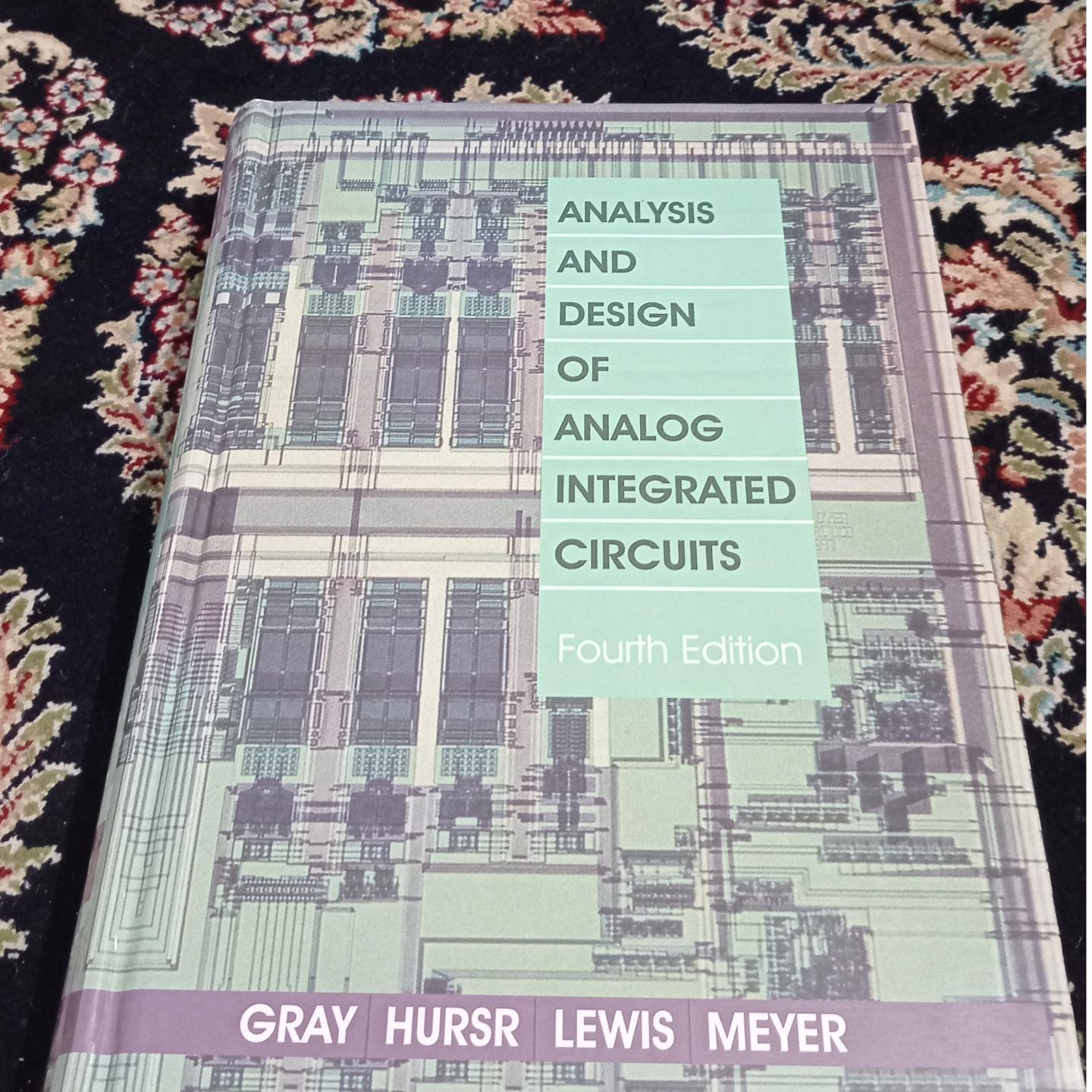 analysis design of analogue integrated circuits