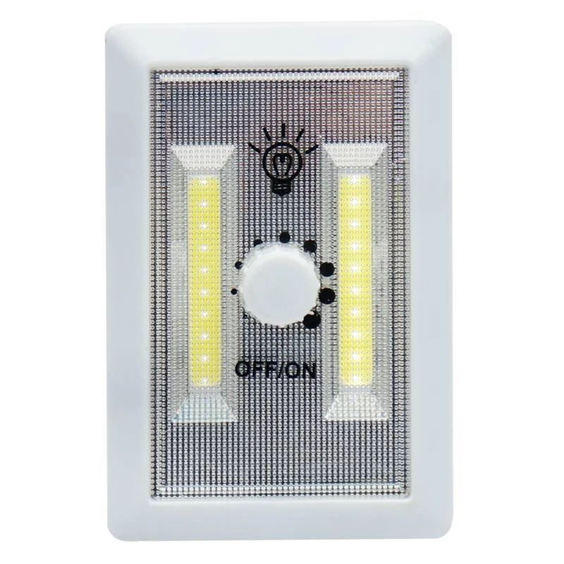 چراغ اضطراری طرح کلید 2COB LED باتری خور ولوم دار