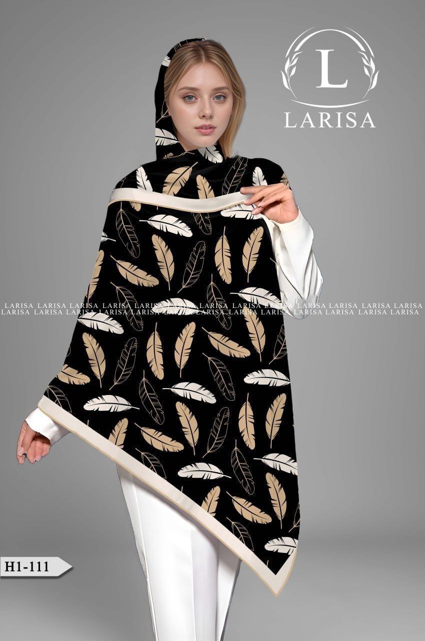 روسری مشگی طرح برگ قواره 140