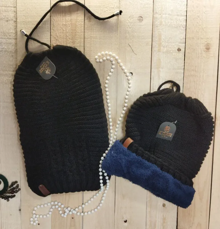 کلاه یا اسکارف بافت داخل خز