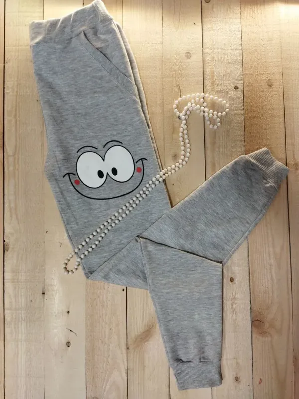 شلوار ملانژ دخترانه چشمی sh373