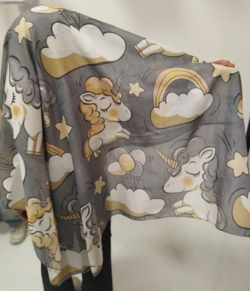 روسری طرحدار نخی دخترانه