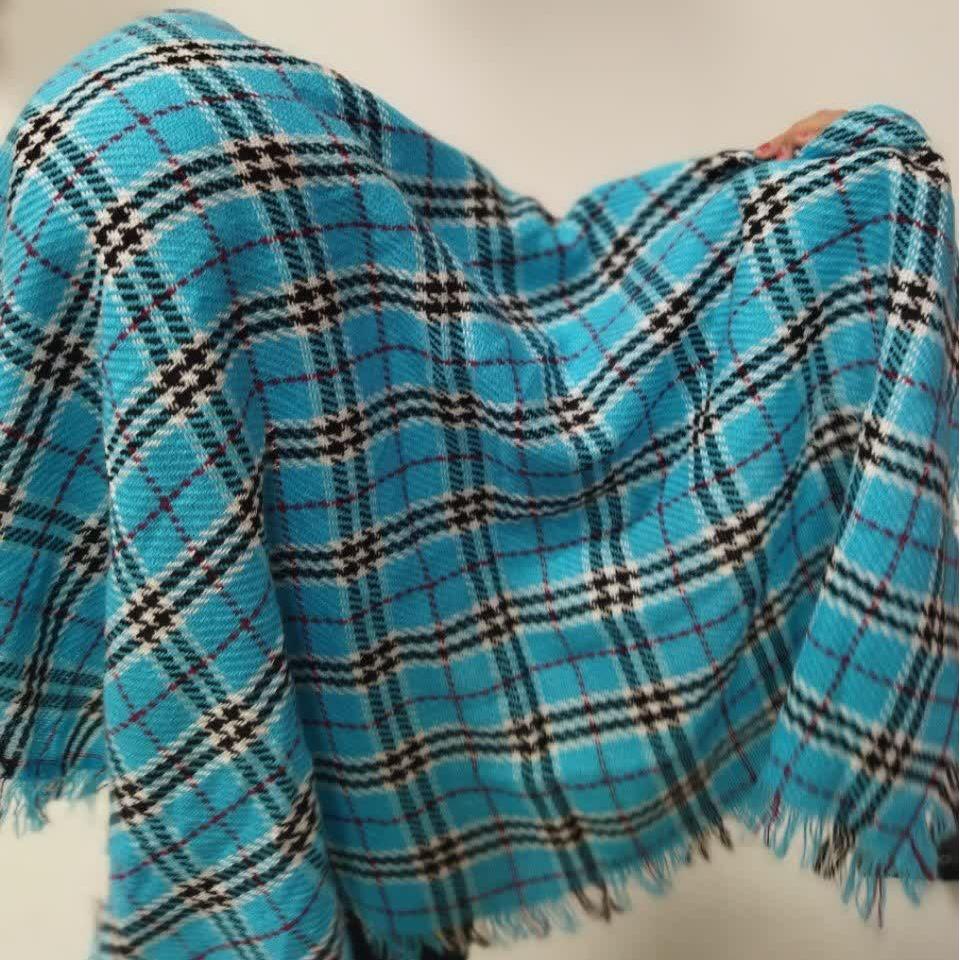 روسری نخی بافت آبی rs73u