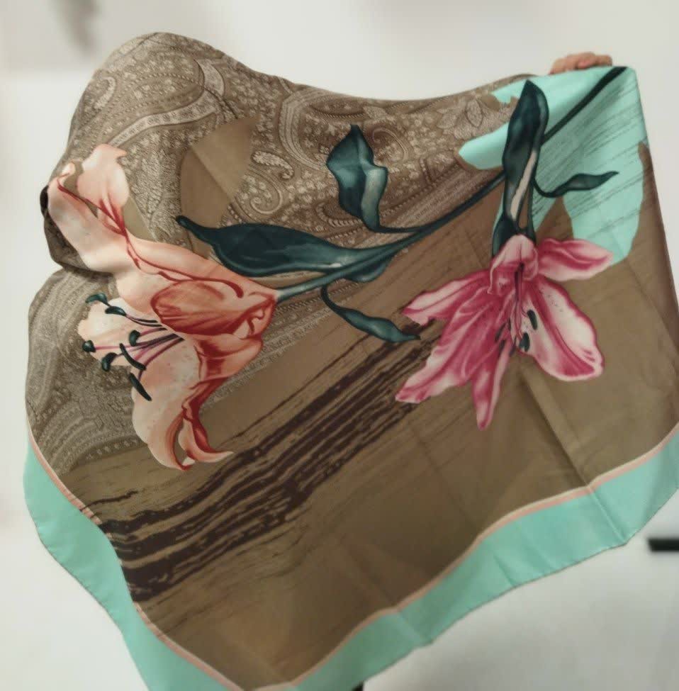 روسری نخ ساتن مجلسی زنانه