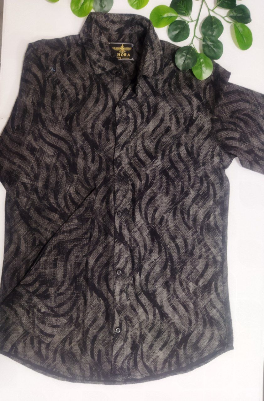 پیراهن آستین بلند مردانه طرح دار