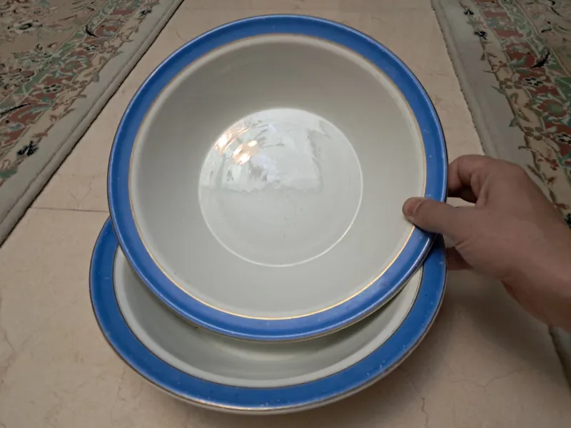 جفت کاسه غول پیکر قدیمی مارکدار شوروی دهنه 28 سانت