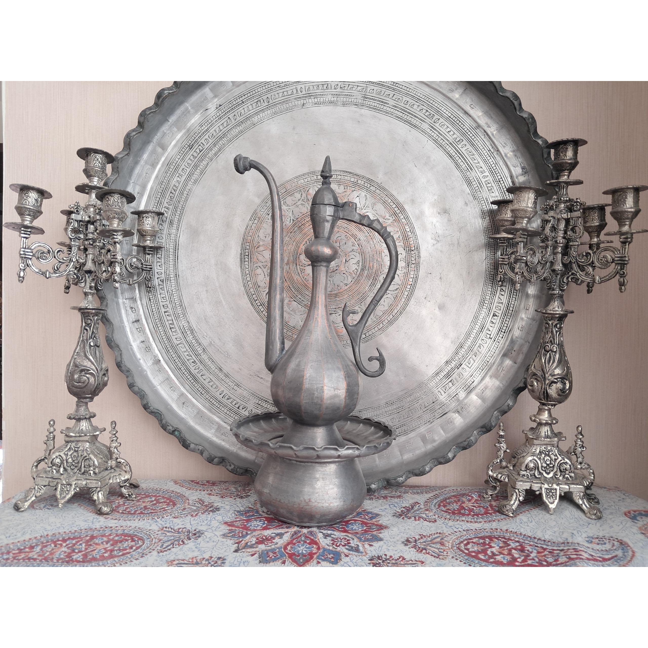 جفت شمعدان آنتیک سالم