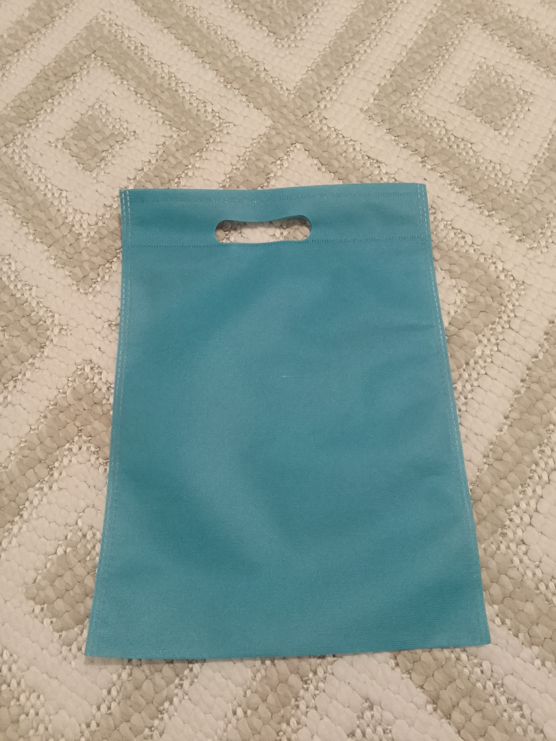 ساک دستی پارچه ای آبی ساده کیسه خرید کادو