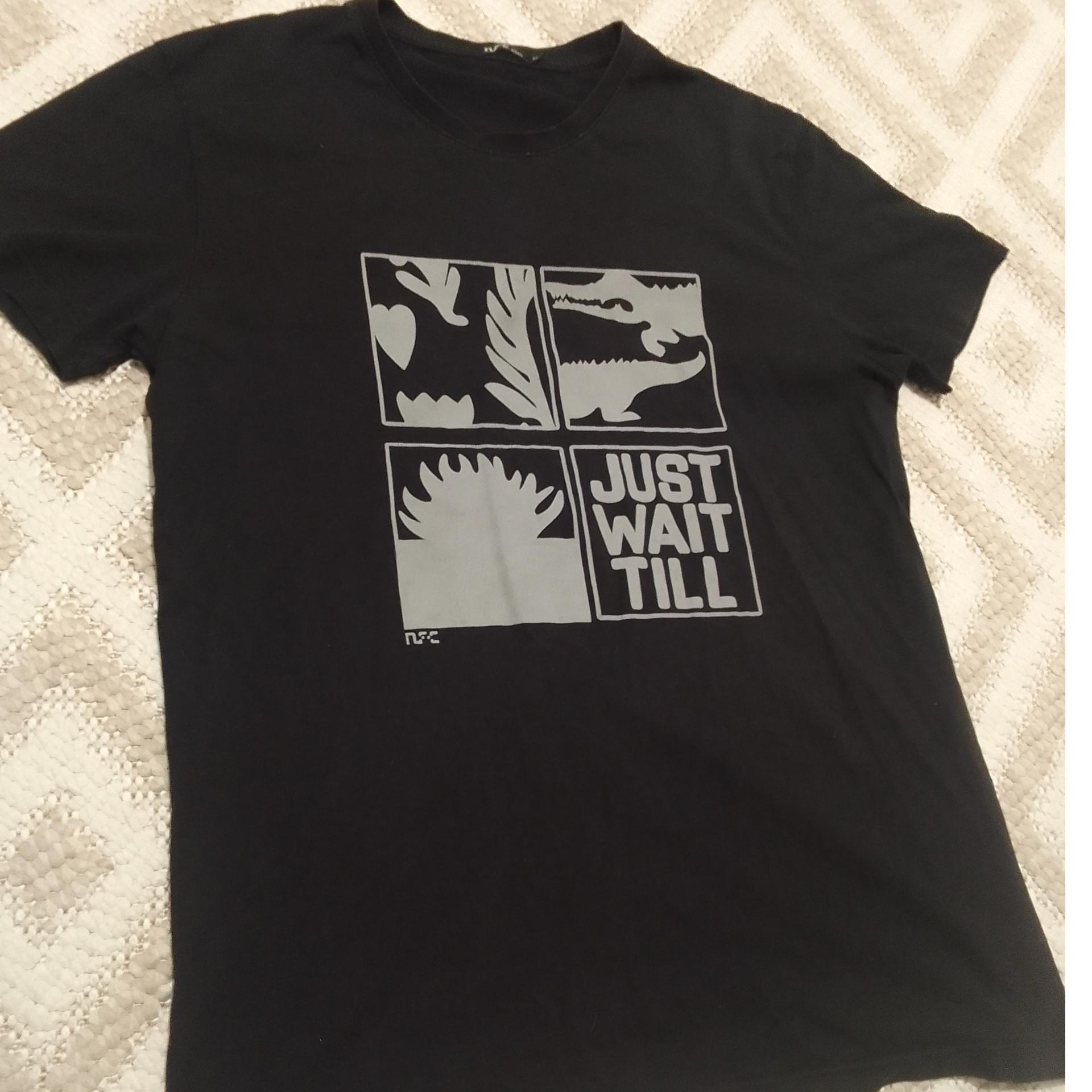 تیشرت مشکی طوسی مردانه پسرانه آستین کوتاه