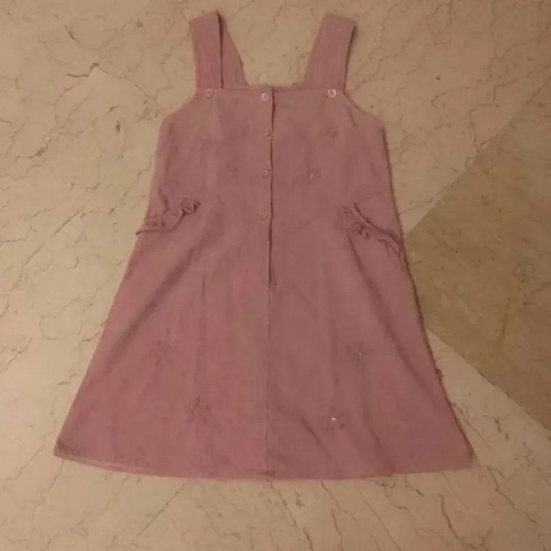 پیراهن دخترانه صورتی سارافون منجوق صورتی