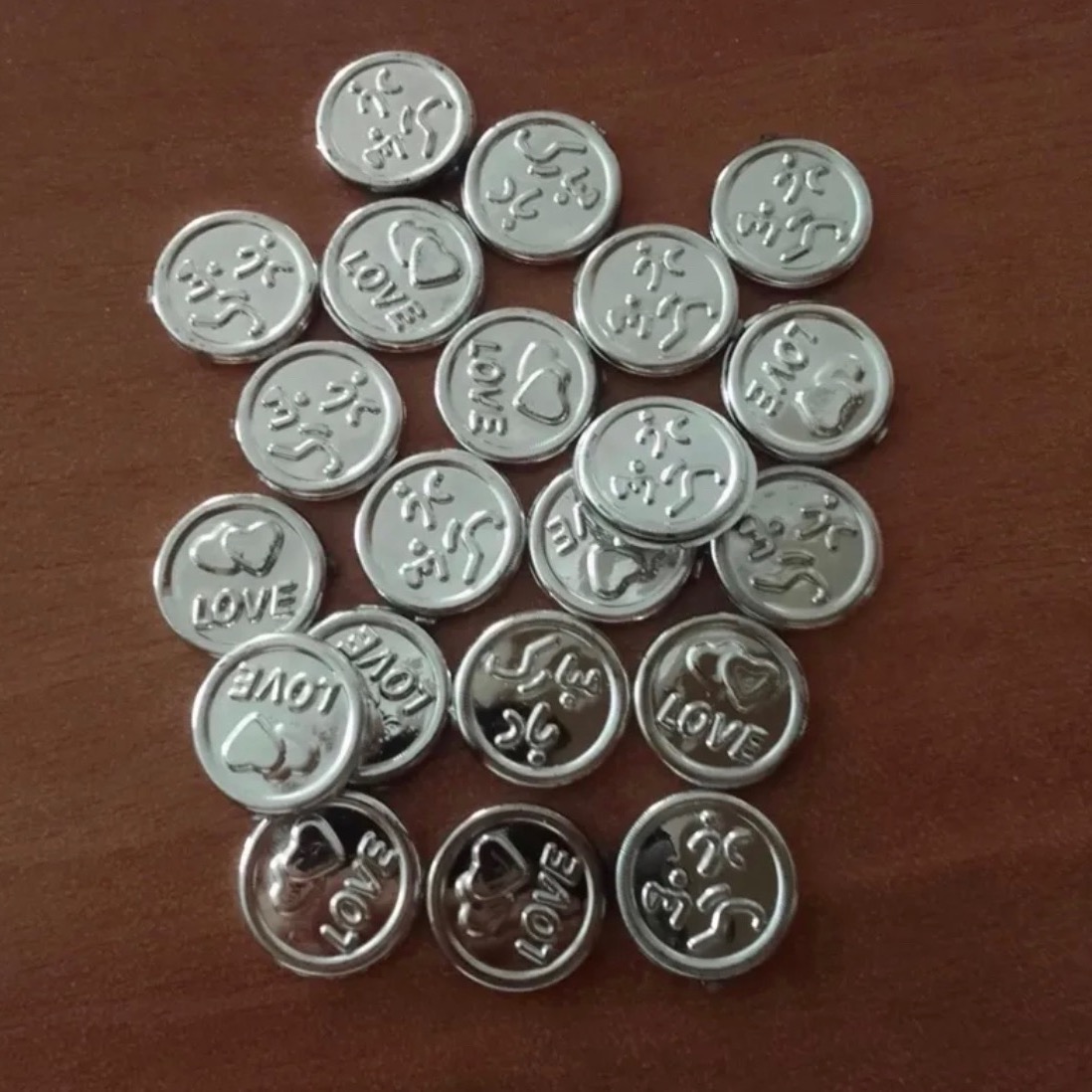 سکه مبارک باد عروسی شاباش پلاستیکی 20 عددی