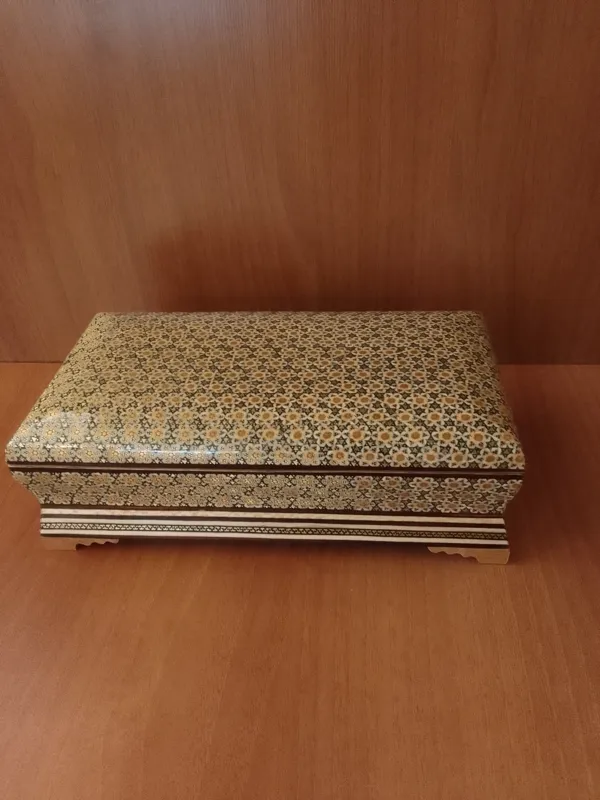 جعبه قاشق چنگال خاتم کاری جعبه طلا جاجواهری