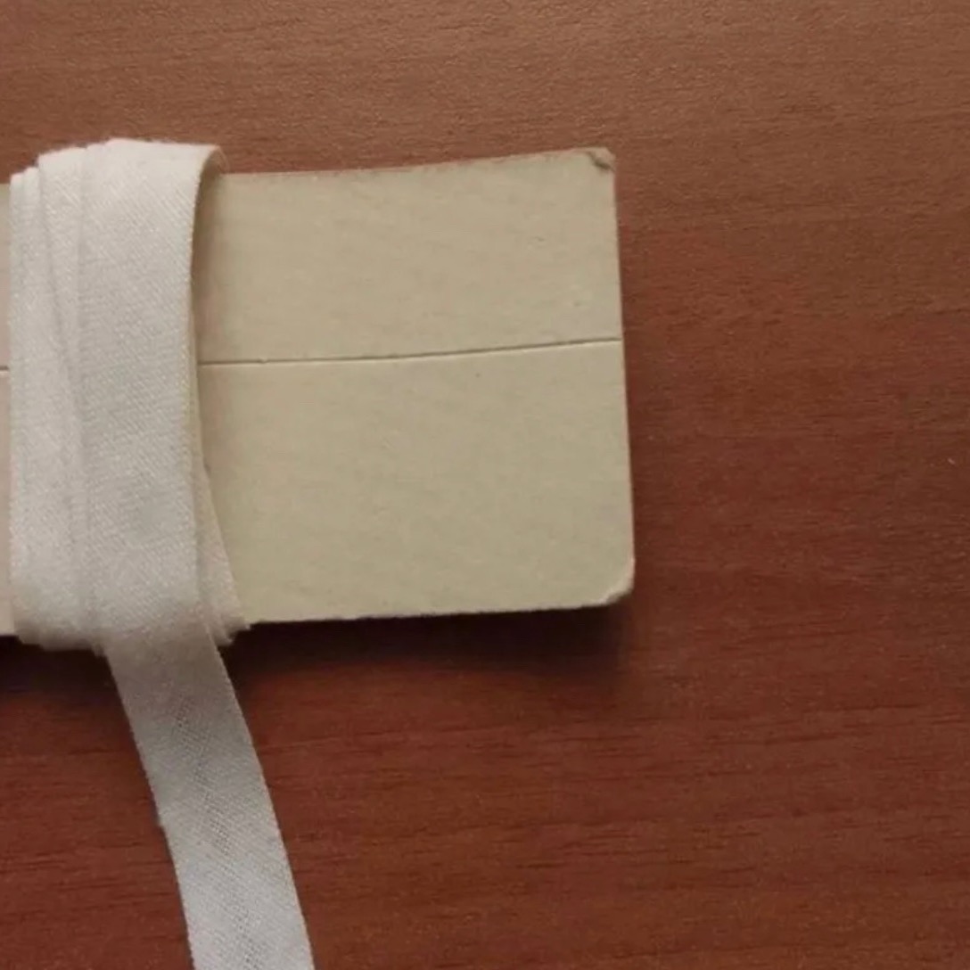 روبان پارچه ای نخی سفید شیری نوار سفید 110سانت