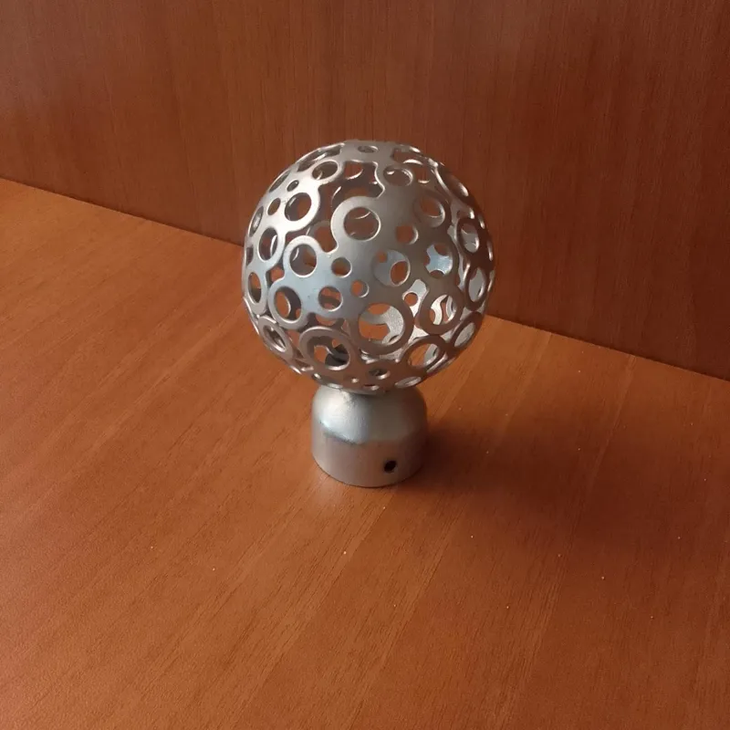 کلاهک میله پرده پانج سری نقره ای قیمت هرعدد تک