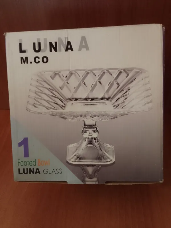 ظرف دیس شیرینی خوری میوه خوری پایه دار لونا مربع