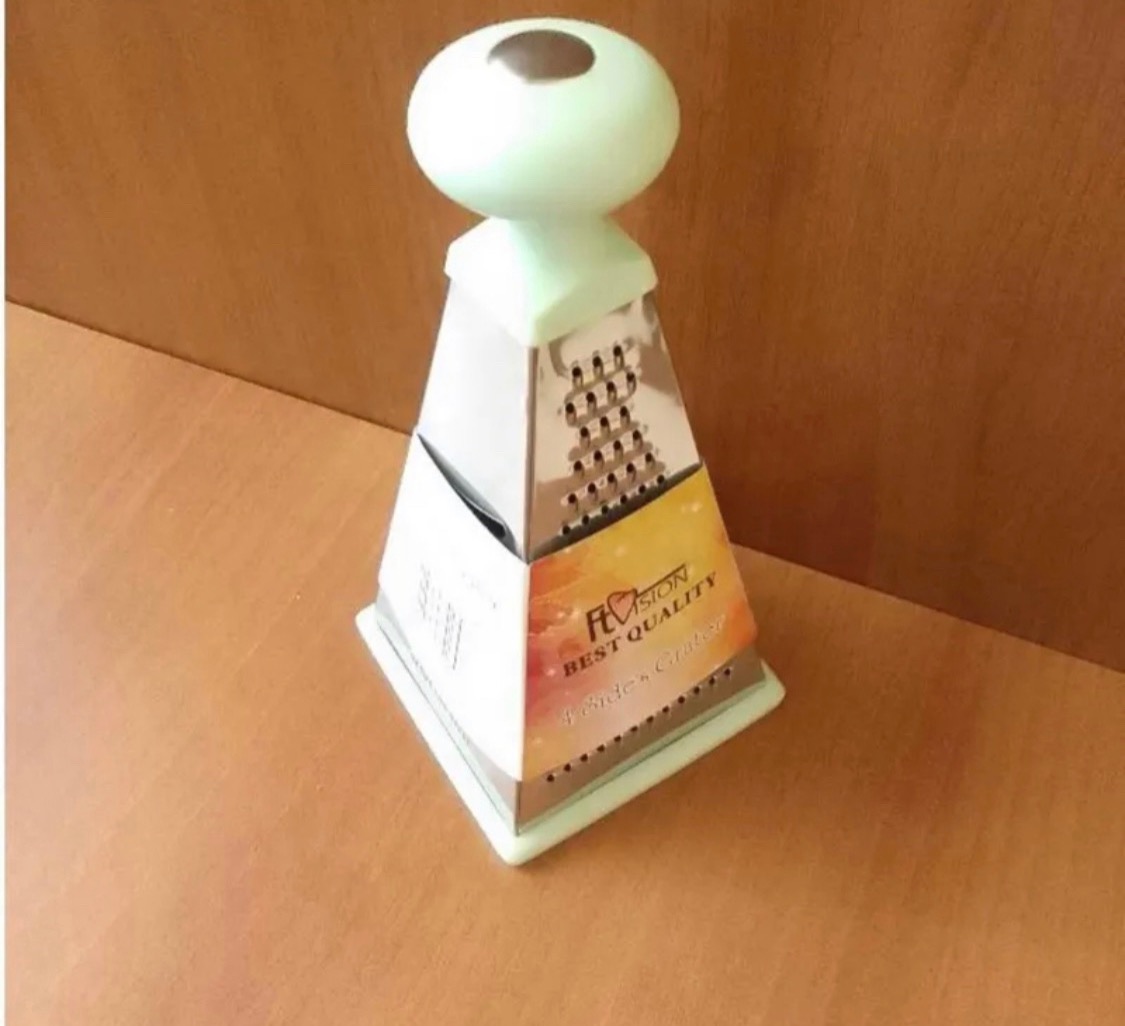 رنده استیل سبز آبی 4 گوش مثلث رنده دستی