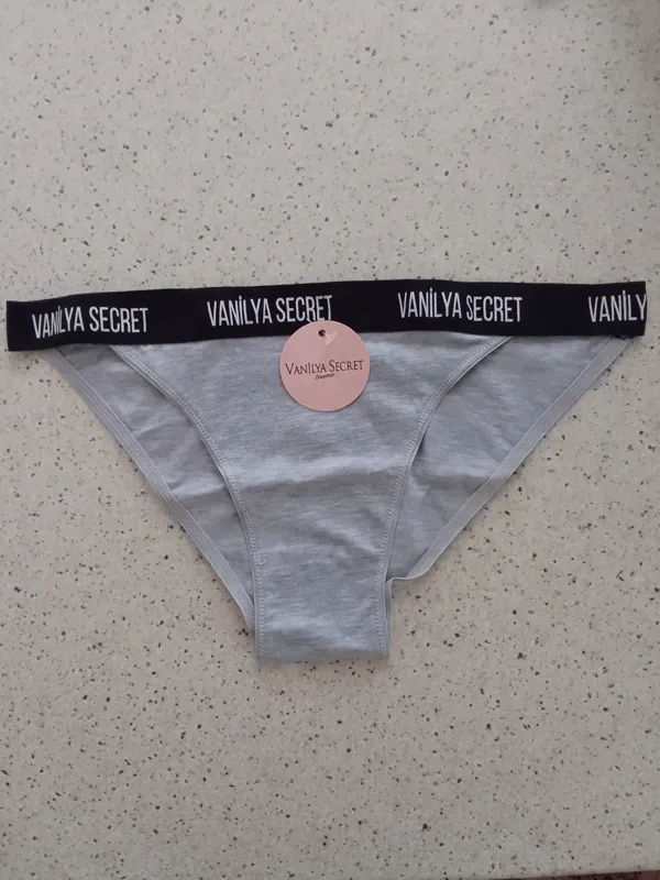 شورت نخی مشکی طوسی ساده vanilya secret
