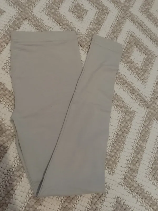 شلوار بلند لگ جذب نخی طوسی توسی اچ اند ام