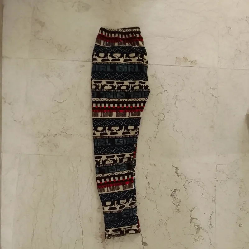 شلوار بلند پشمی گرم مشکی آبی قرمز داخل کرکی