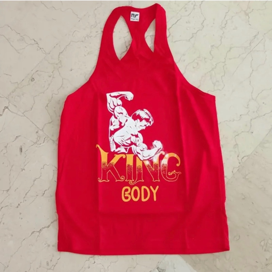 رکابی زیزپوش بدنسازی قرمز کینگ بادی king body