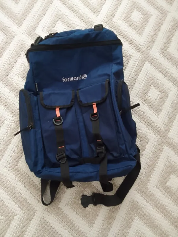 کوله پشتی بزرگ کوهنوردی مسافرتی آبی سرمه ای برزنت