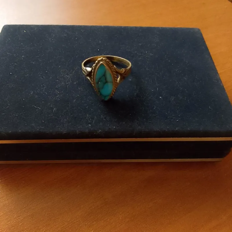 انگشتر نقره سنگ نگین فیروزه ظریف زنانه مردانه