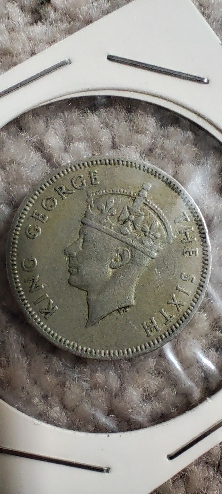 نیم روپیه جزیره موریس جرج ششم1950 بسیارکمیاب