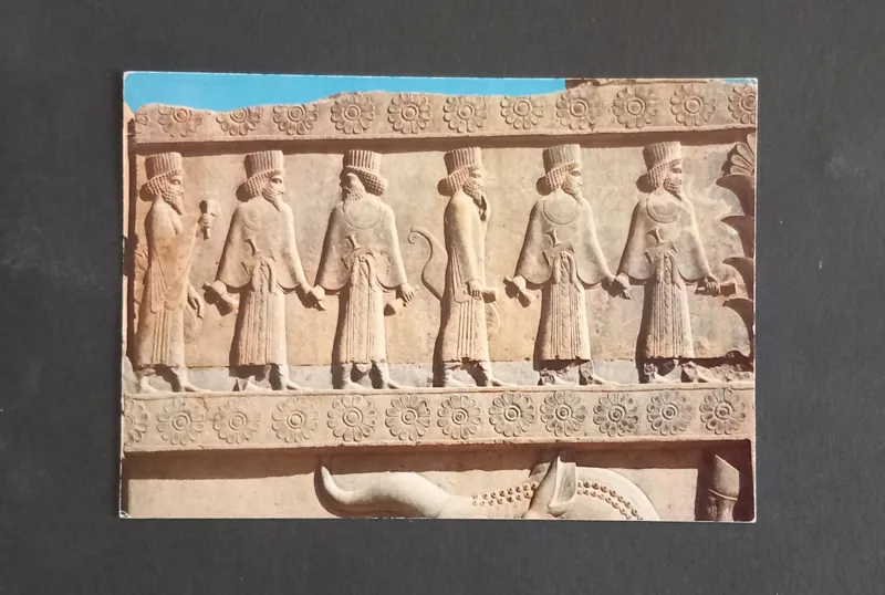 کارت پستال شیراز تخت جمشید زمان پهلوی چاپ ایتالیا