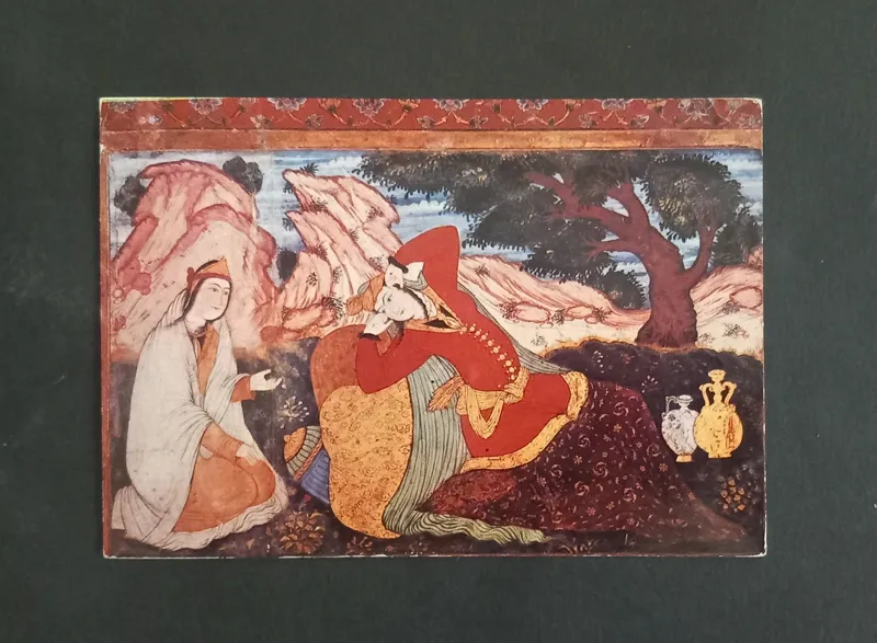 کارت پستال اصفهان مینیاتور ایرانی چاپ زمان پهلوی