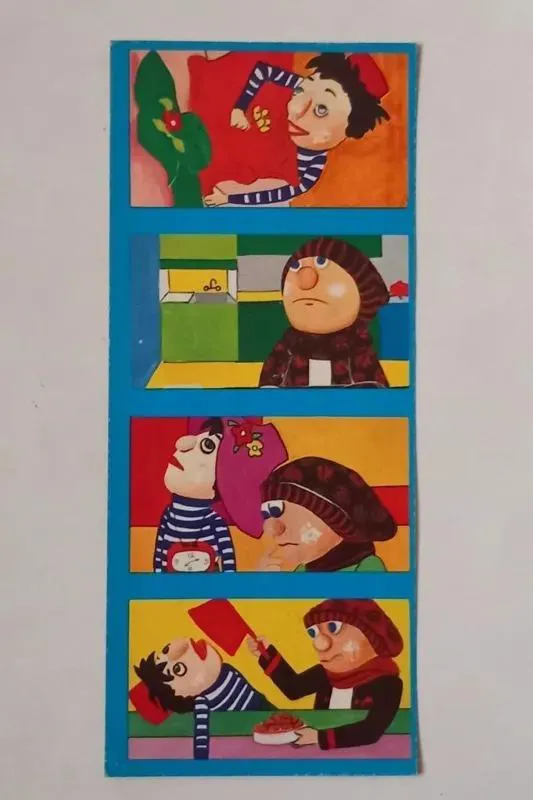 برچسب کلاه قرمزی - قدیمی و کمیاب - شماره 1