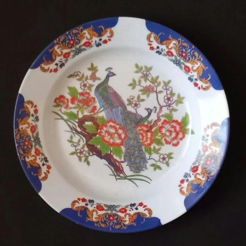 حراج بشقاب خورش خوری تابلویی زمان پهلوی «کمیاب»