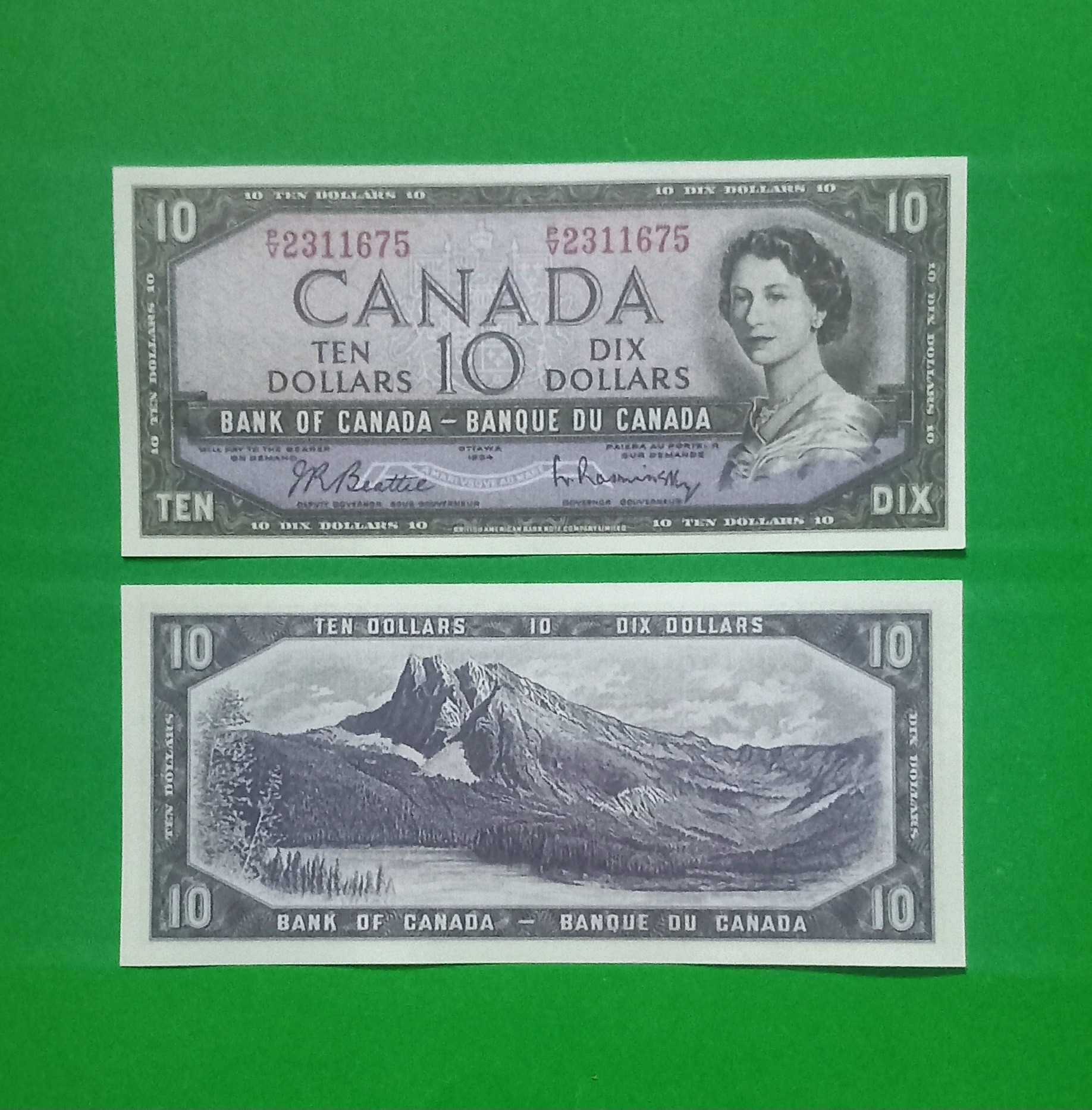 حراج اسکناس 10 دلار طرح 1954 کانادا
