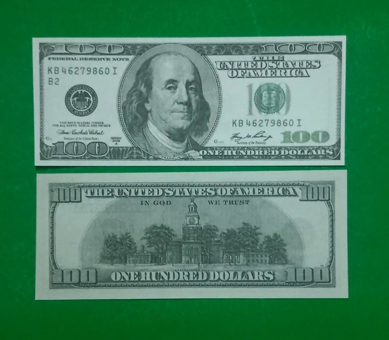 حراج اسکناس 100 دلار طرح آمریکا