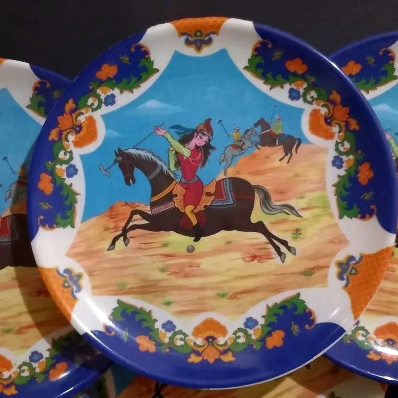 حراج 6 بشقاب پلوخوری مینیاتور تابلویی زمان پهلوی