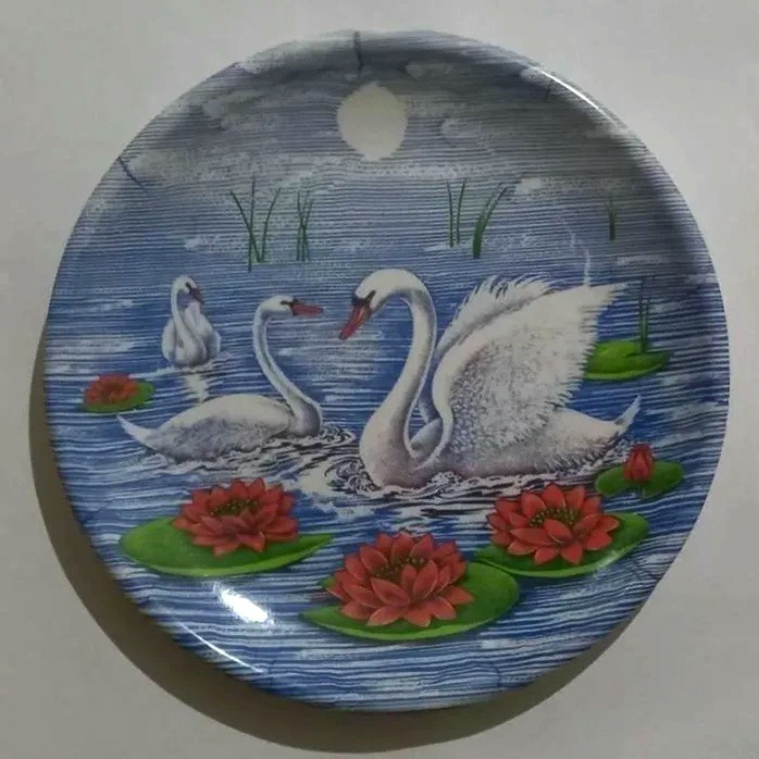 حراج بشقاب پلوخوری قلم آبی تابلویی زمان پهلوی