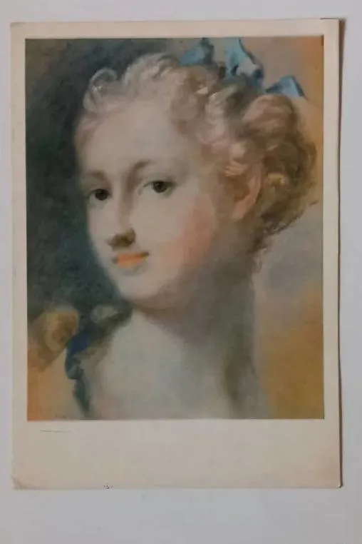 کارت پستال زمان پهلوی - نقاشی - اثر روزالبا کاریرا