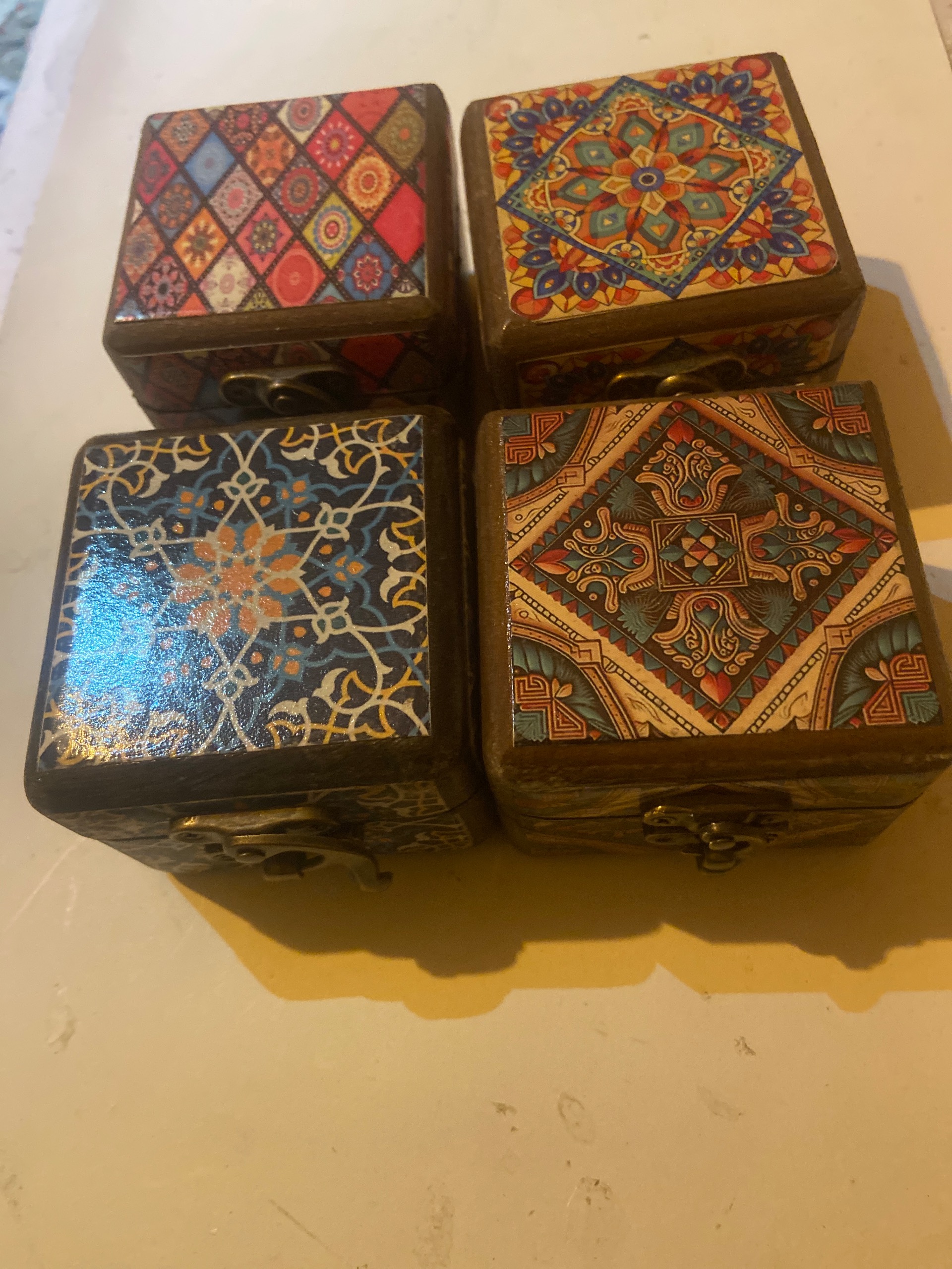 جعبه انگشتر چوبی