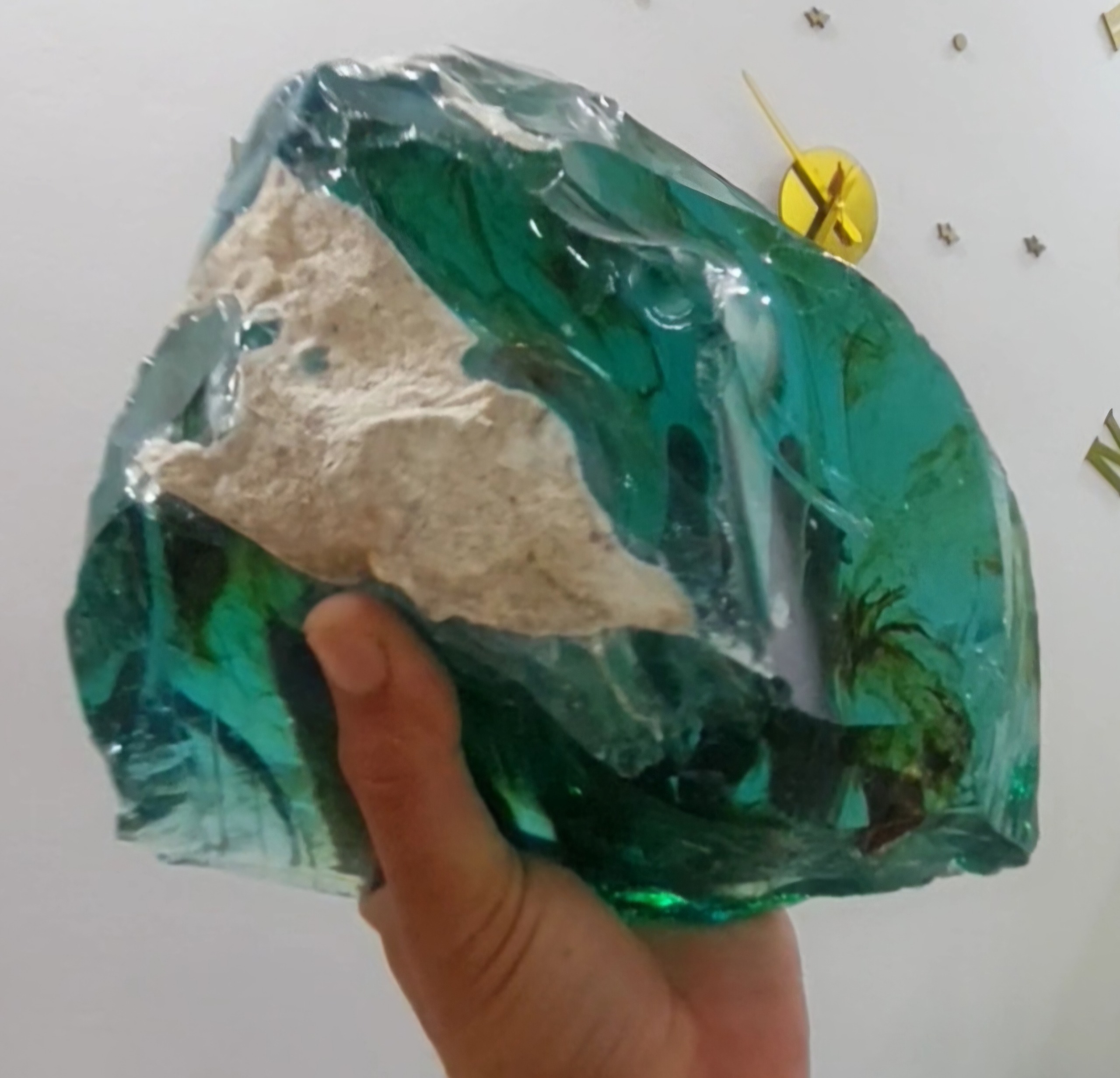 سنگ 6 کیلویی ابسیدین زمردی بدون ترک