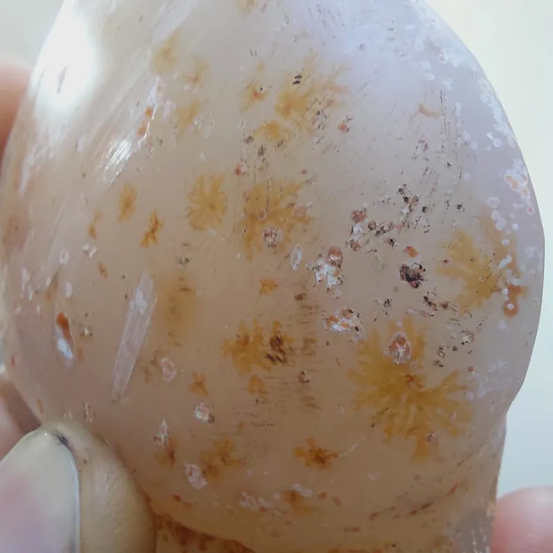 سنگ راف عقیق شجر  قاصدکی وزن 150 گرم