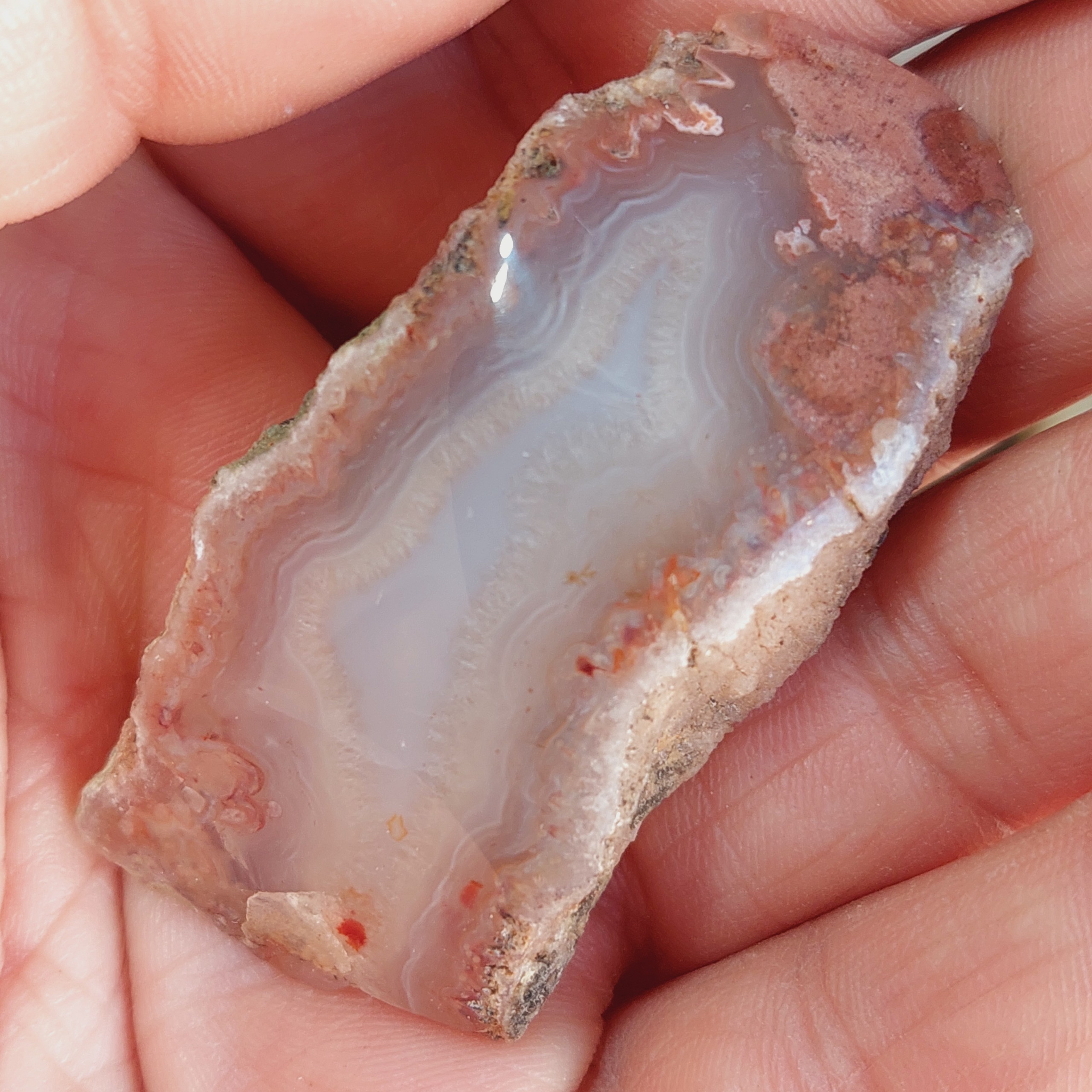 سنگ عقیق سلیمانی شجر صورتی پولیش شده