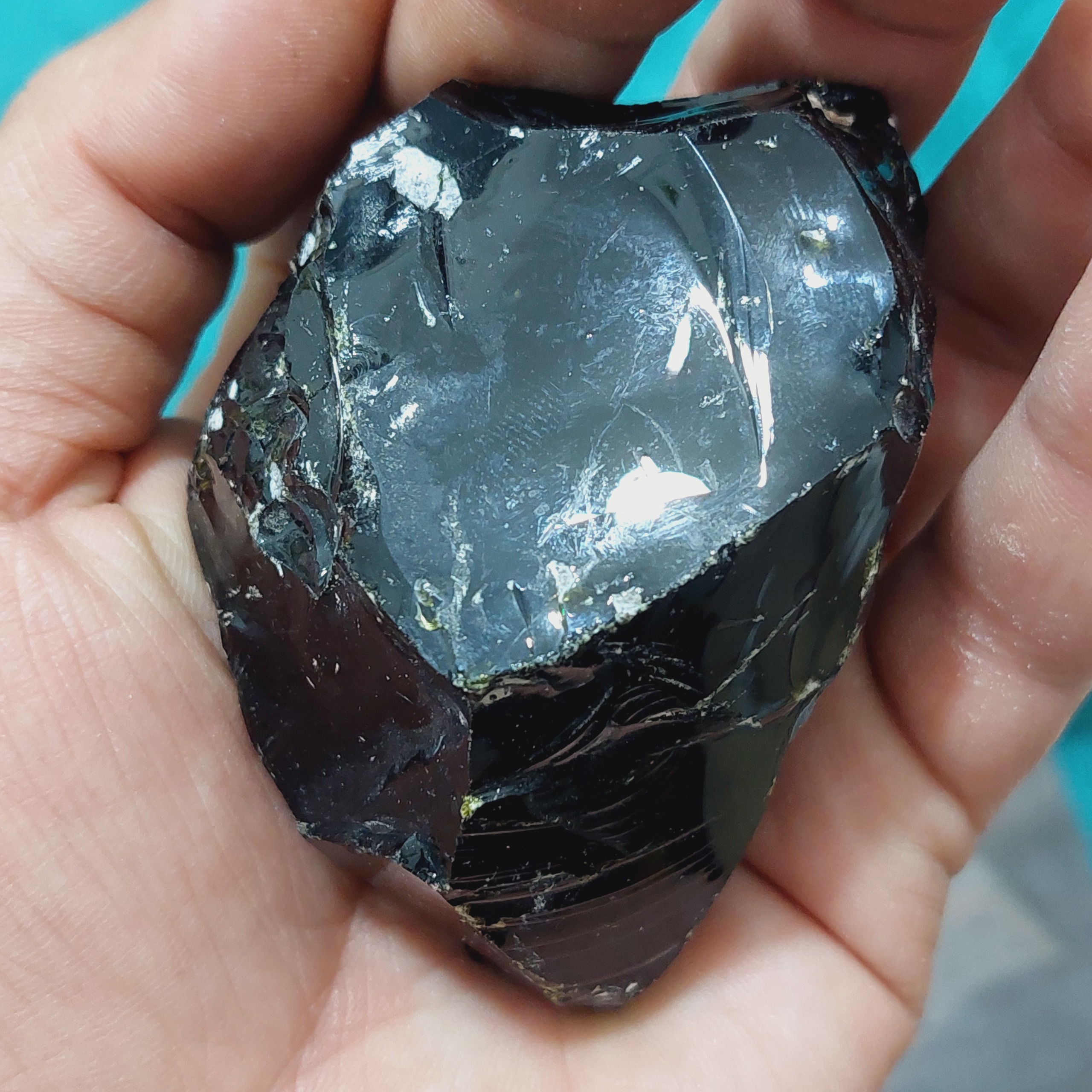 سنگ راف معدنی آبسیدین مشکی کیفیت عالی کد518