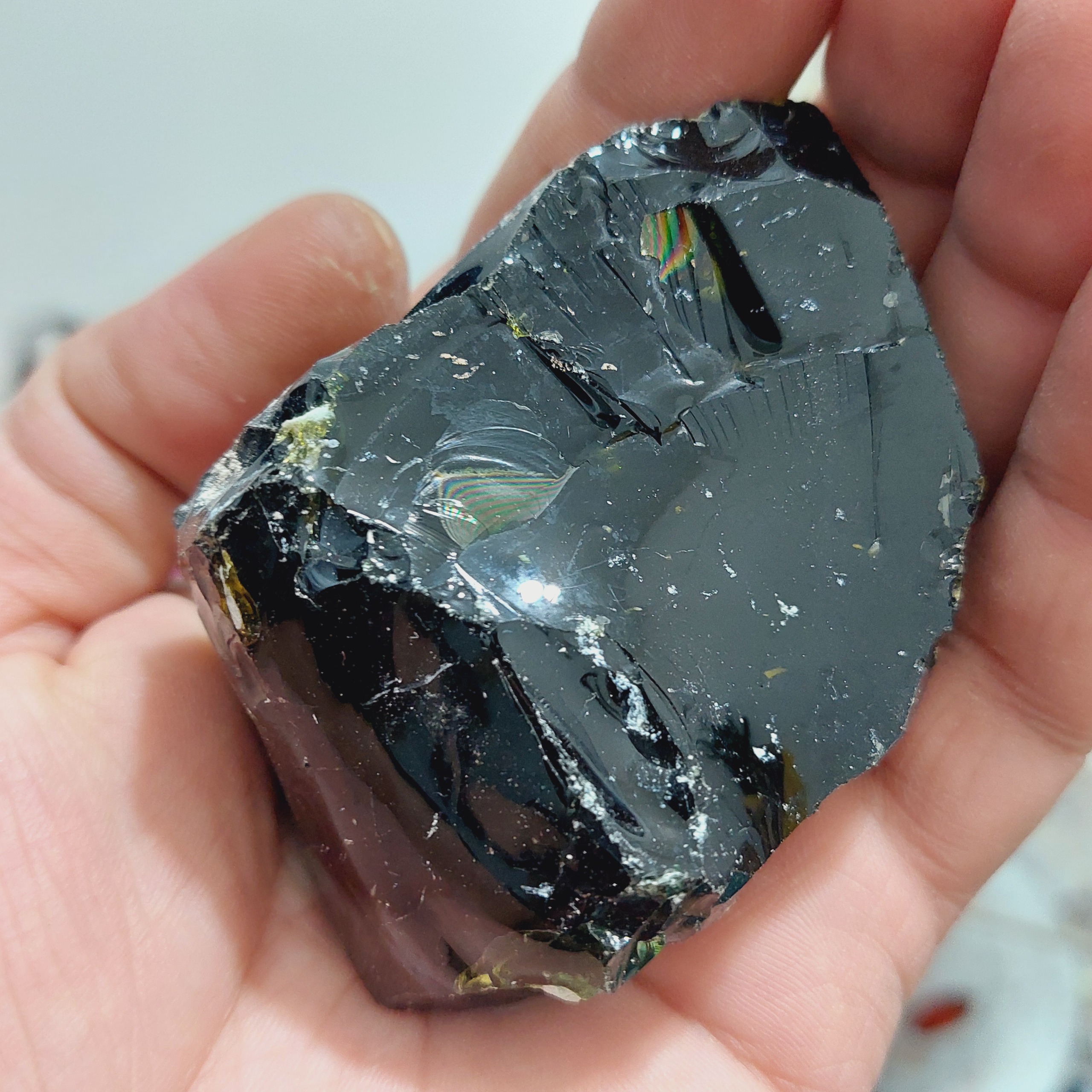 سنگ راف معدنی آبسیدین مشکی کیفیت عالی کد519