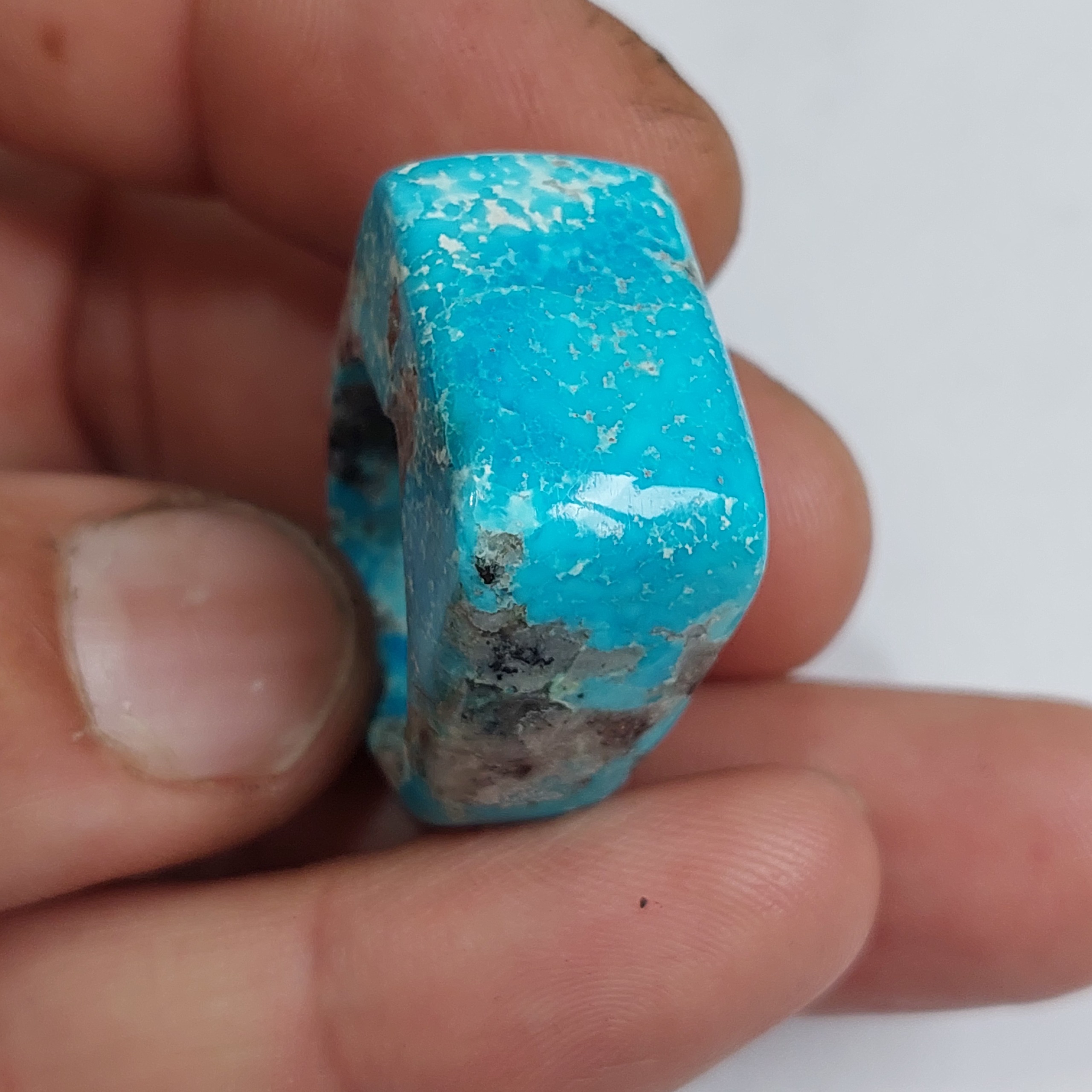 انگشتر تمام سنگ معدنی فیروزه شجری اصل