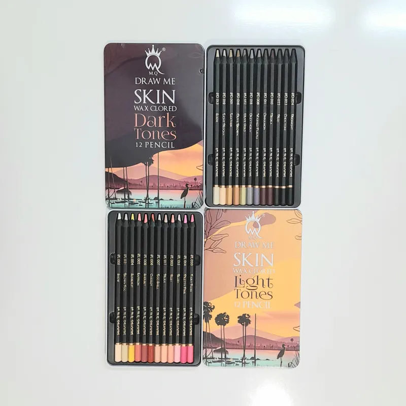 ست 24 عددی مداد طیف پوست تیره و روشن ام کیو MQ