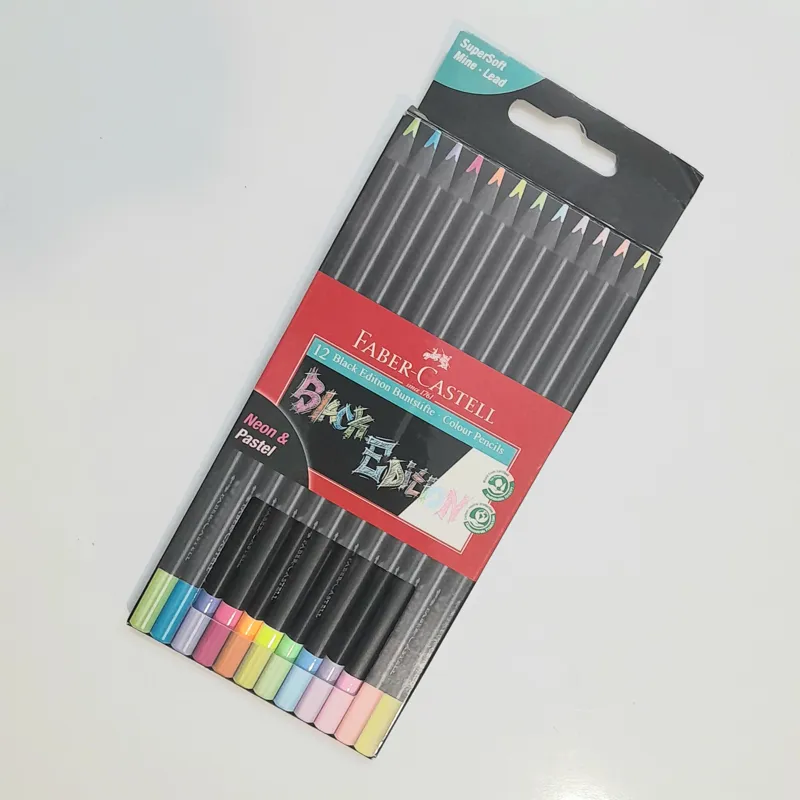 ست 12 عددی مداد فابرکاستل بلک ادیشن نئونی پاستیلی