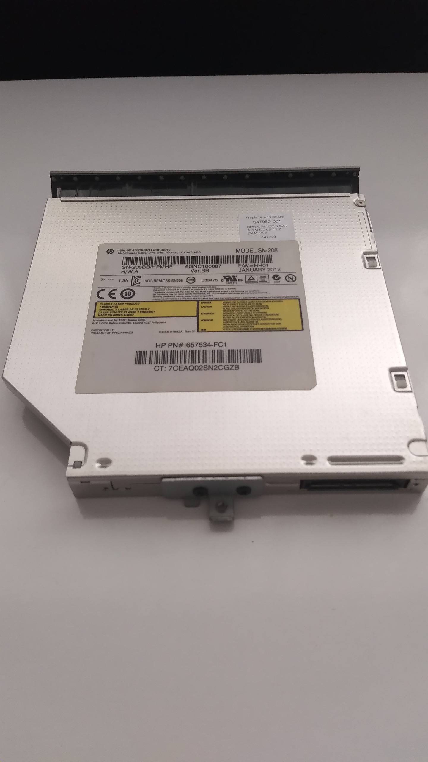 درایو نوری HP SN-208BB/HPMHF